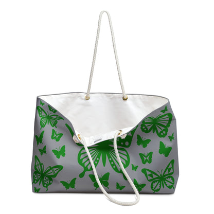Green Butterfly Burst Weekender Bag