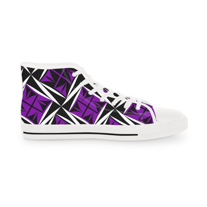 Sacred Winds in Purple High Top Sneakers
