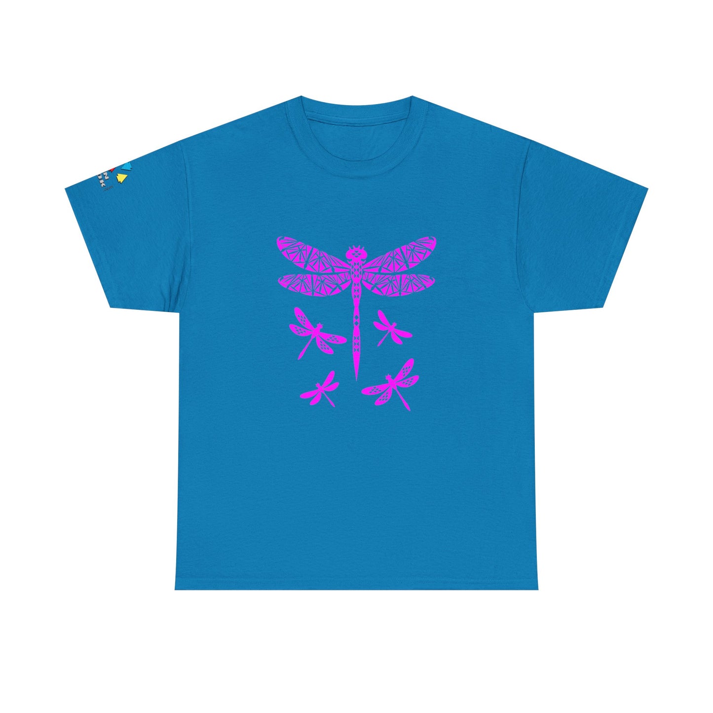 Native Dragonfly in Pink Gildan Unisex Tee