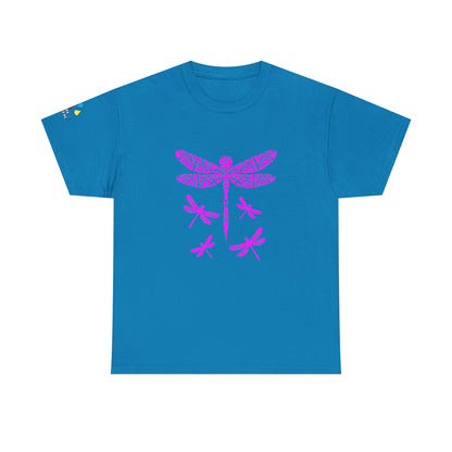 Native Dragonfly in Pink Gildan Unisex Tee