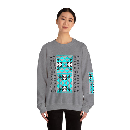 Sacred Mountains in Turquoise Unisex Sweatshirt