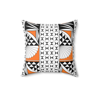 Southwest Sunrise in Orange Square Pillow