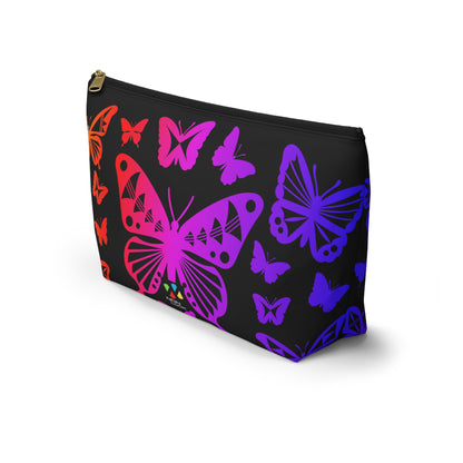 Rainbow Butterflies Pouch w T-bottom