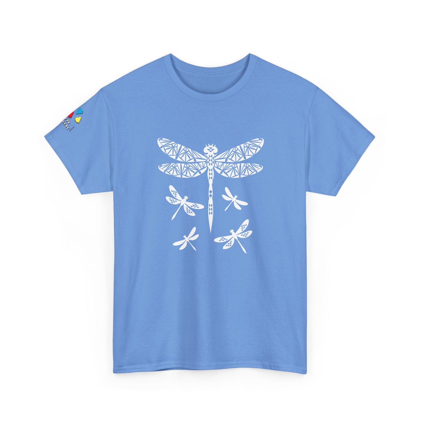 Native Dragonfly in White Gildan Unisex Tee