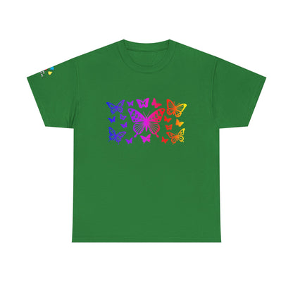 Rainbow Butterfly Dance Gildan Unisex Tee
