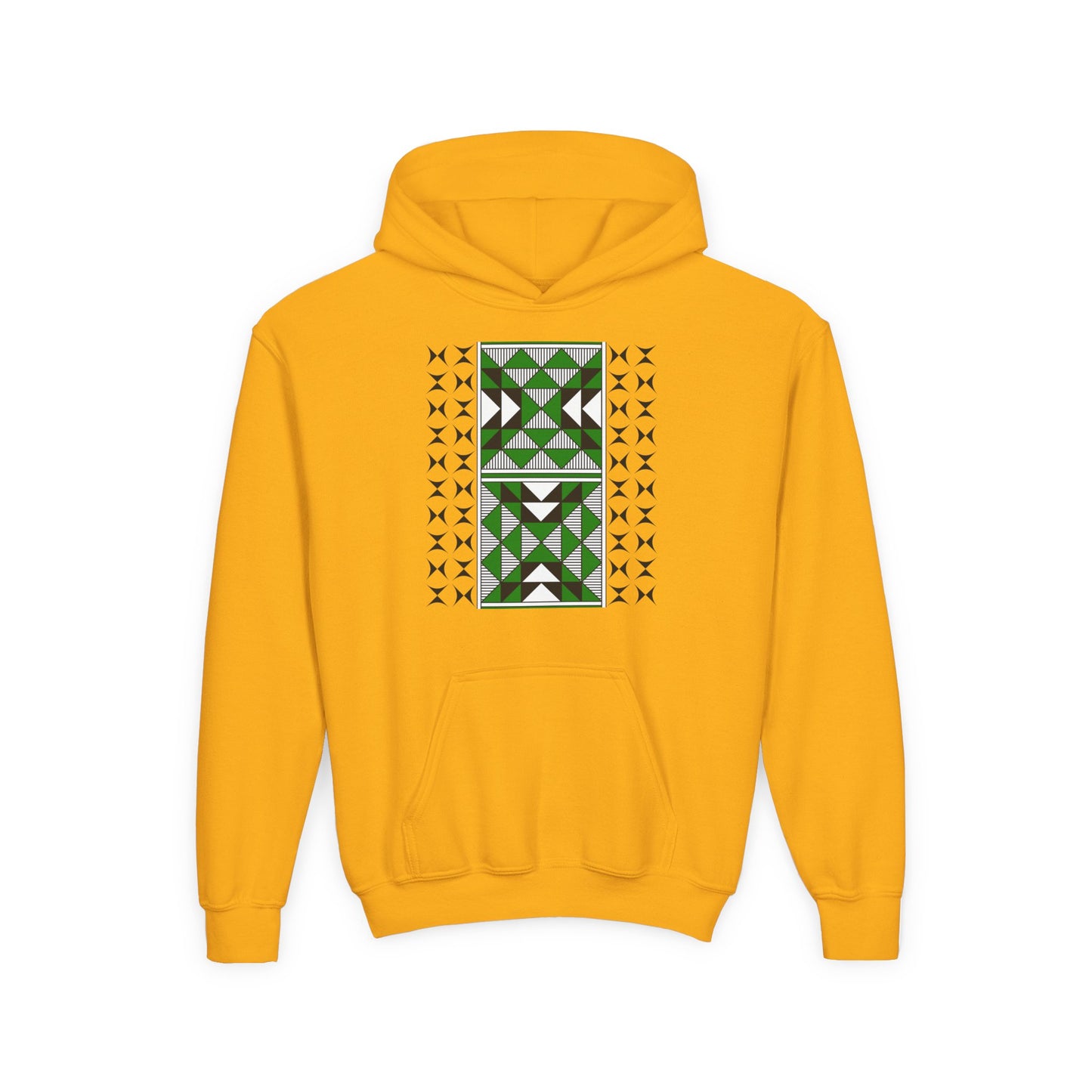 Sacred Mountains in Green Youth Heavy Blend Hooded Sweatshirt