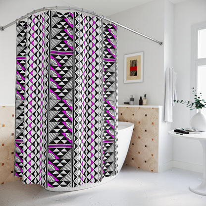 Southwest Rain and Sun in Pink Shower Curtains