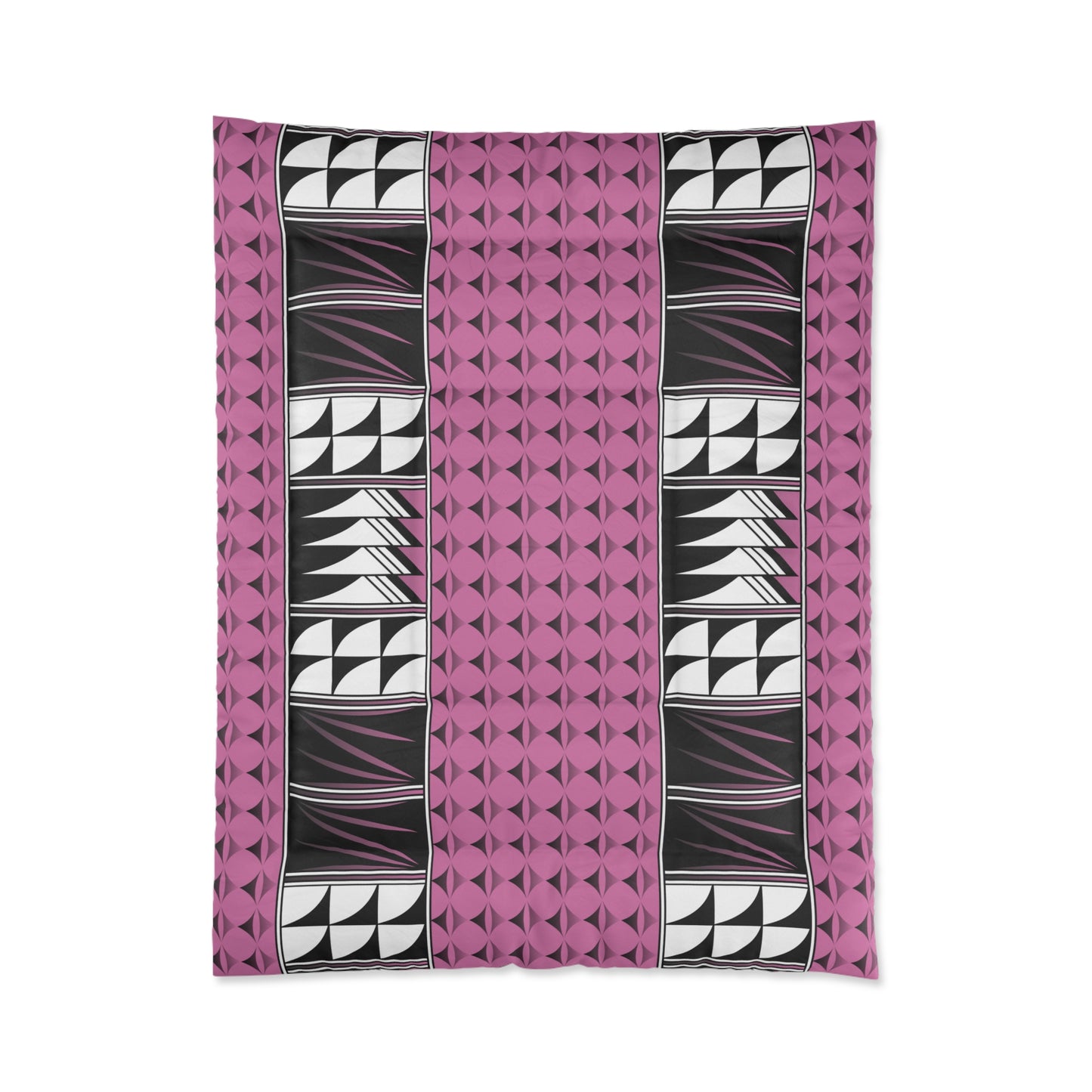Southwest Feather Blessing on Light Pink Comforter
