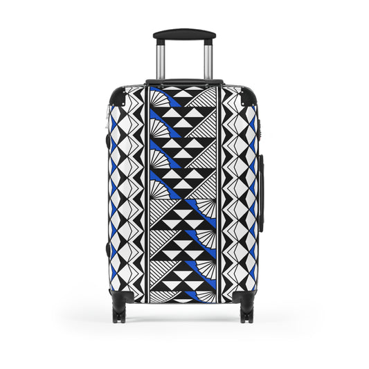 Southwest Rain and Sun in Blue Suitcases