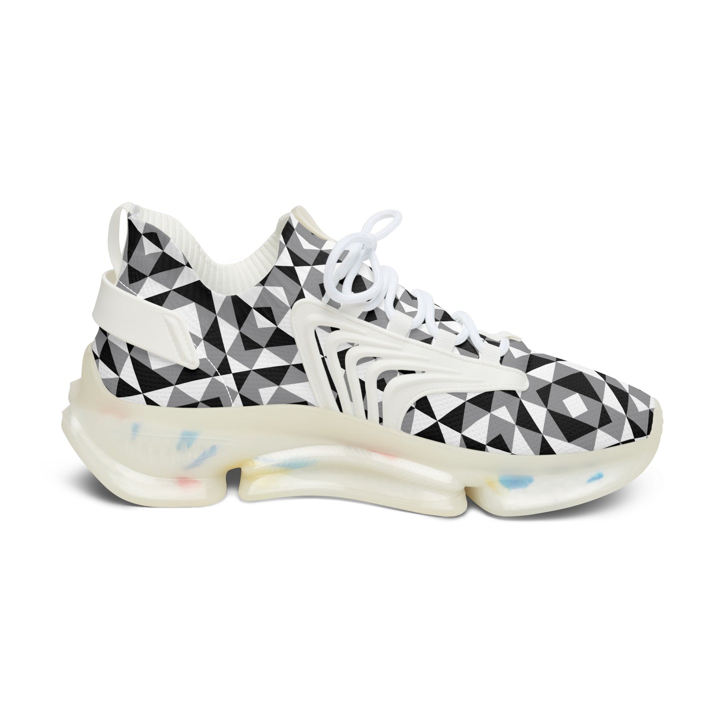 Sacred Mountains in Gray Women's Mesh Sneakers