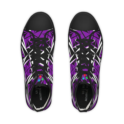 Sacred Winds in Purple High Top Sneakers