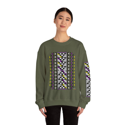 Sun and Rain in Purple/Yellow Unisex Sweatshirt