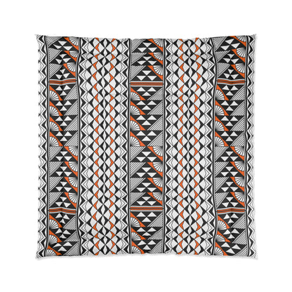 Southwest Rain and Sun in Orange Comforter