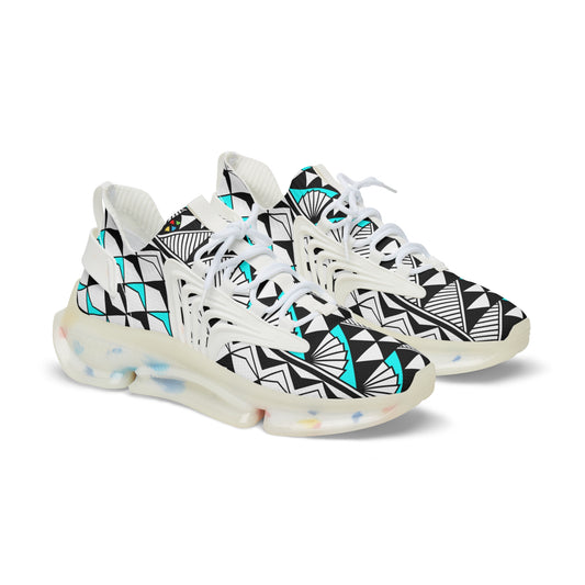 Sun and Rain in Turquoise Men's Mesh Sneakers