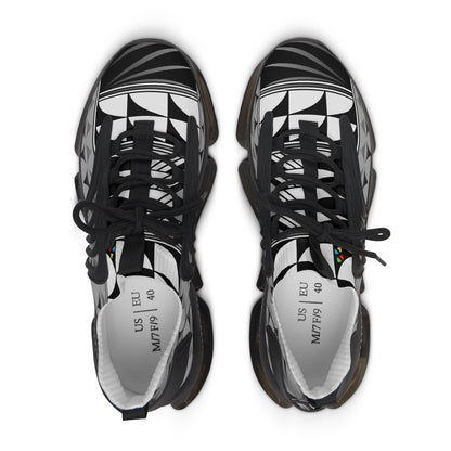 Feather Blessing on Gray Women's Mesh Sneakers