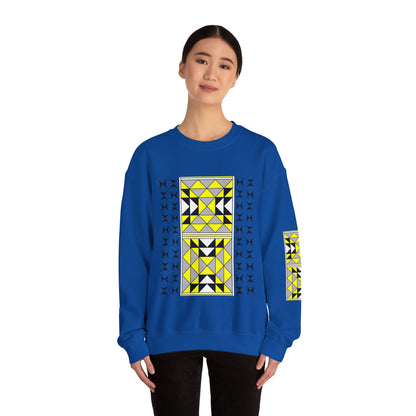 Sacred Mountains in Yellow Unisex Sweatshirt