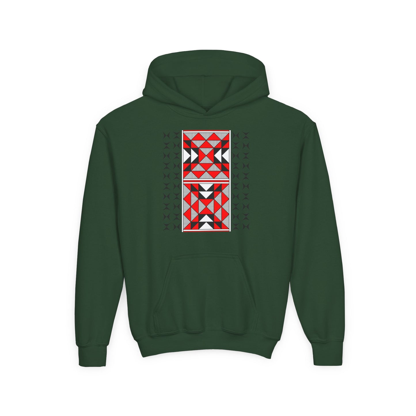 Sacred Mountains in Red Youth Heavy Blend Hooded Sweatshirt