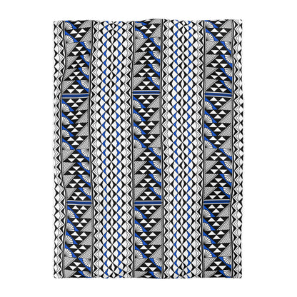 Sun and Rain in Blue Microfiber Duvet Cover