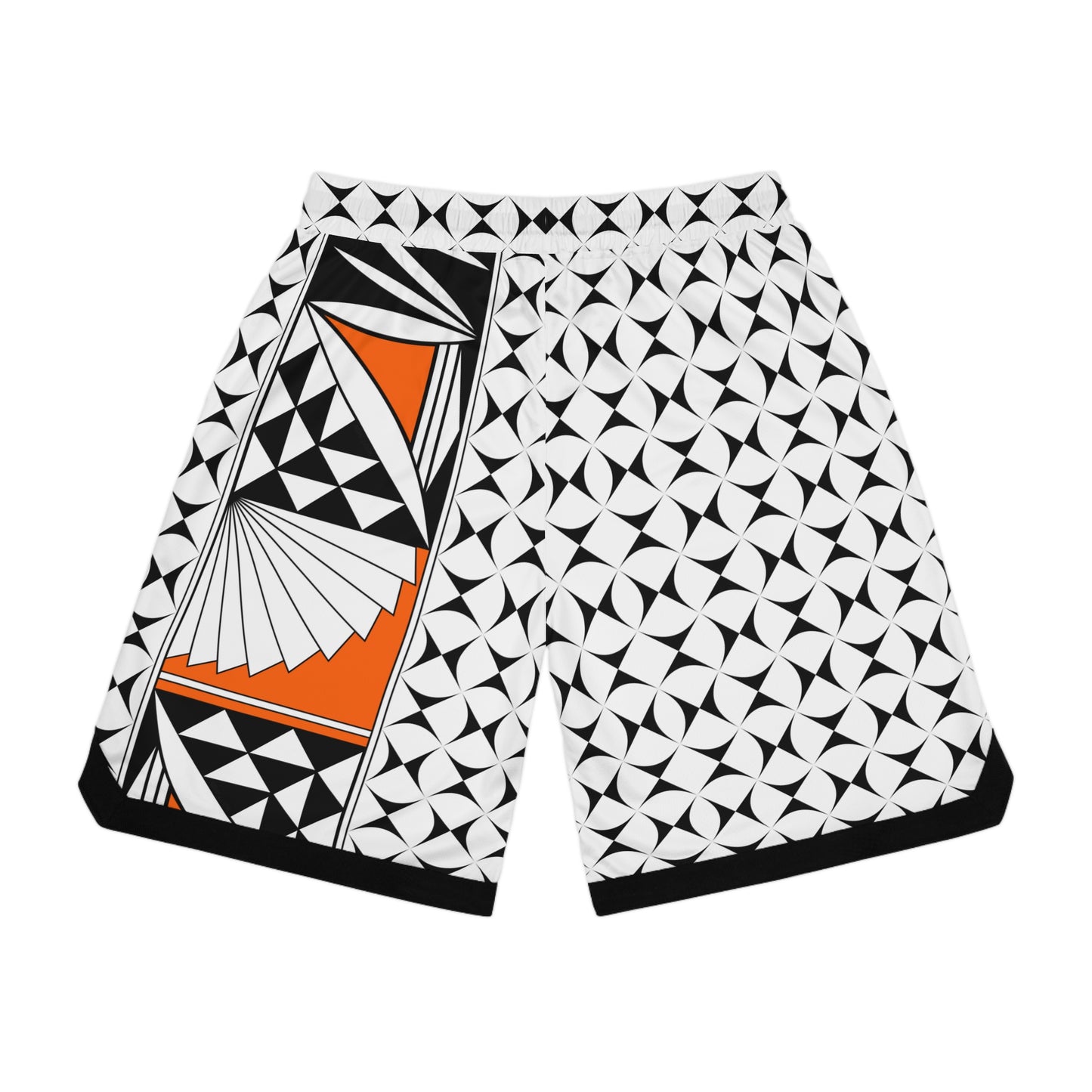 Southwest Sunrise in Orange Basketball Rib Shorts