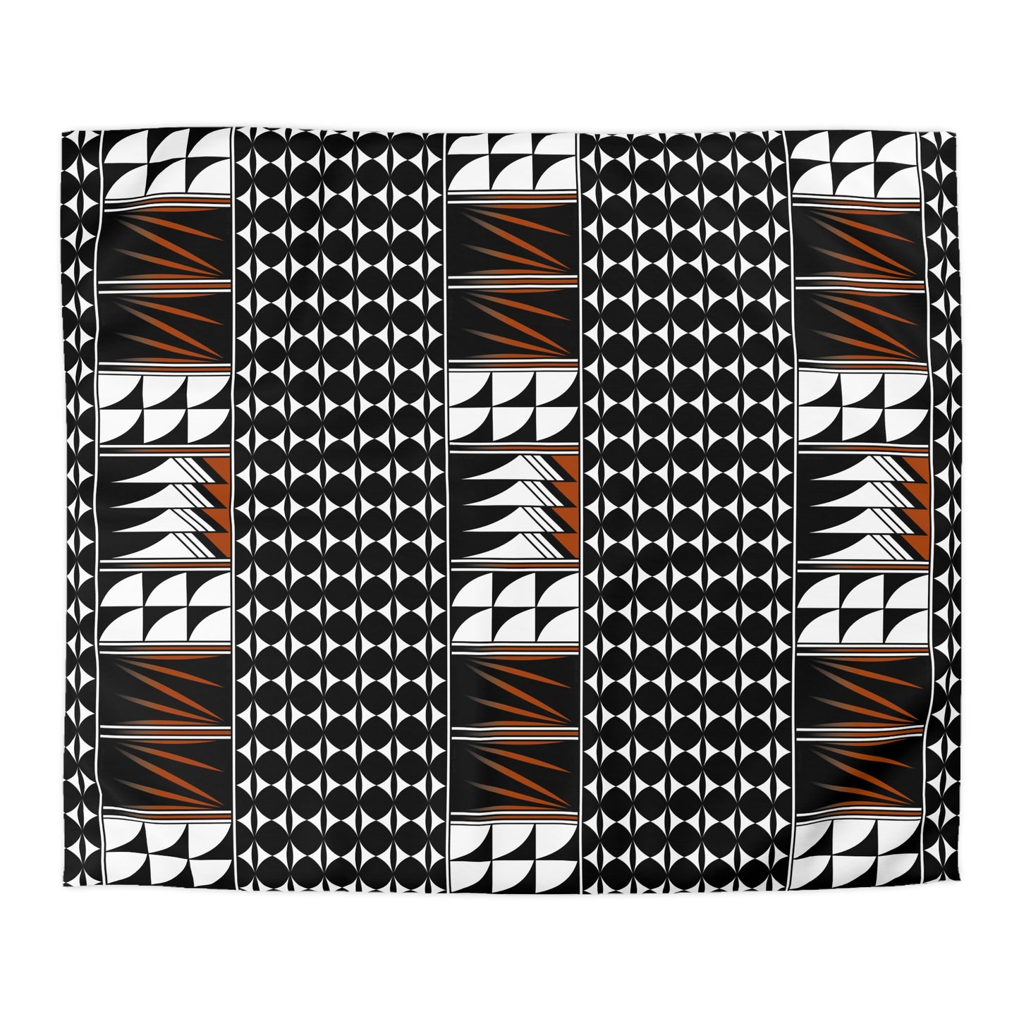 Blessed Feathers in Rust Microfiber Duvet Cover