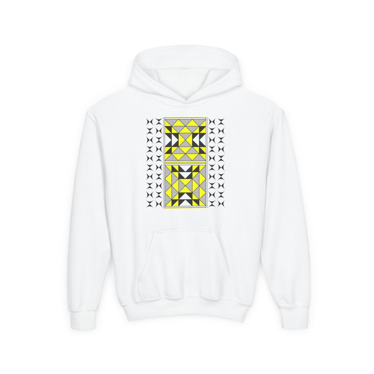 Sacred Mountains in Yellow Youth Heavy Blend Hooded Sweatshirt
