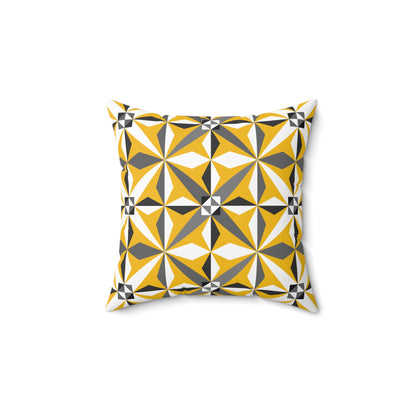Morning Star in Yellow Square Pillow