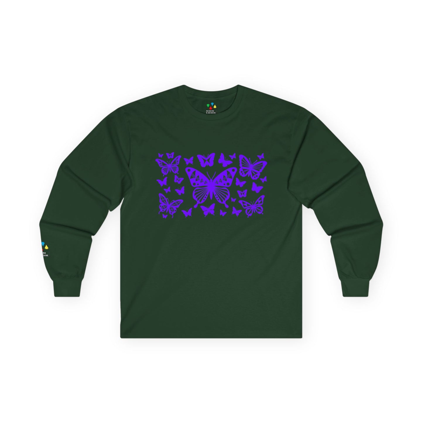 Butterfly Dance in Purple Unisex Long Sleeve Tee