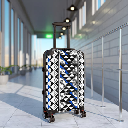 Southwest Rain and Sun in Blue Suitcases