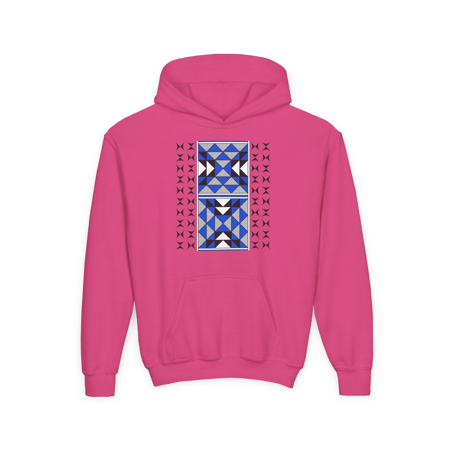 Sacred Mountains in Blue Youth Heavy Blend Hooded Sweatshirt
