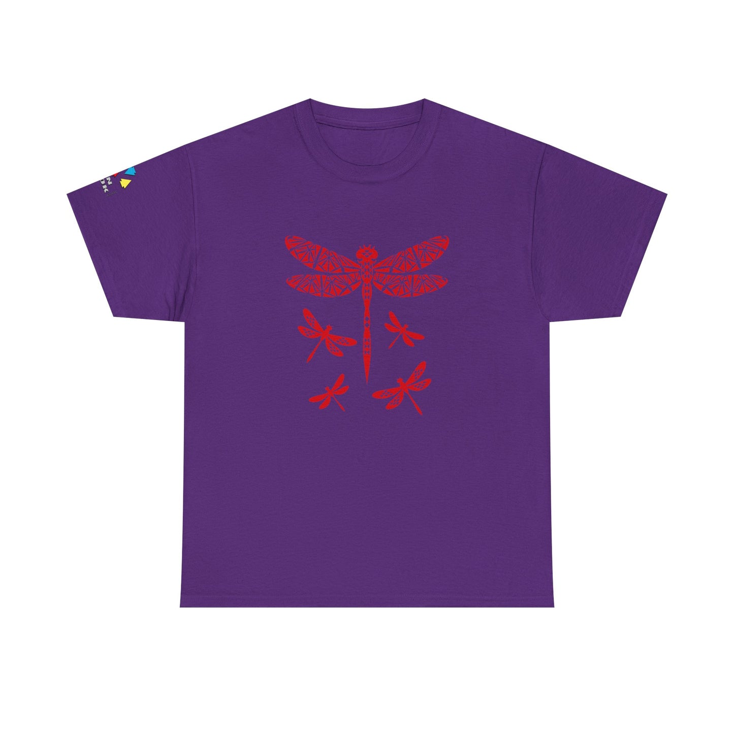Native Dragonfly in Red Gildan Unisex Tee