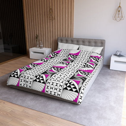 Southwest Sunrise in Pink Microfiber Duvet Cover