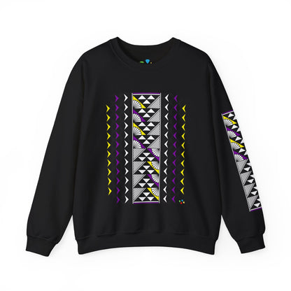 Sun and Rain in Purple/Yellow Unisex Sweatshirt