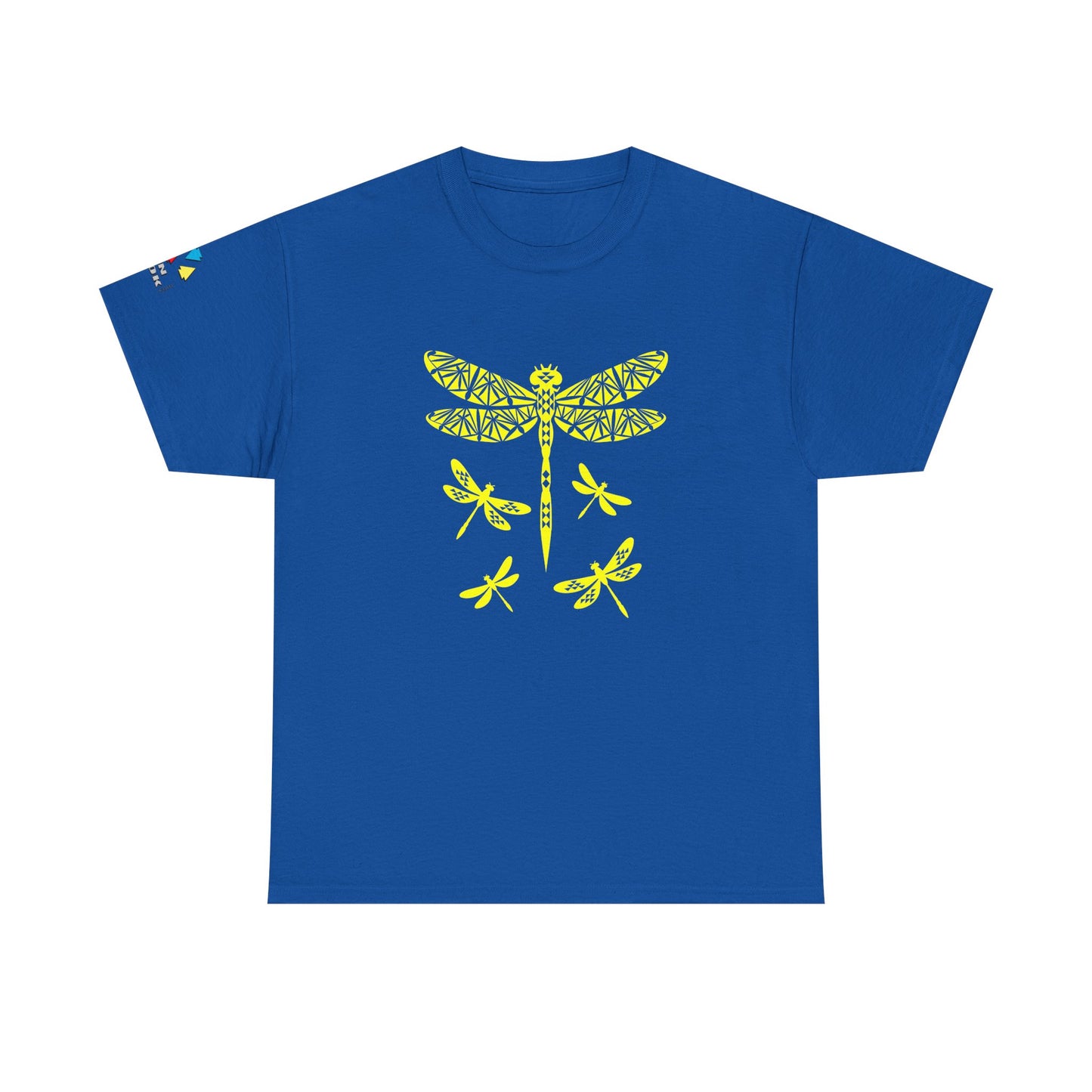 Native Dragonfly in Yellow Gildan Unisex Tee