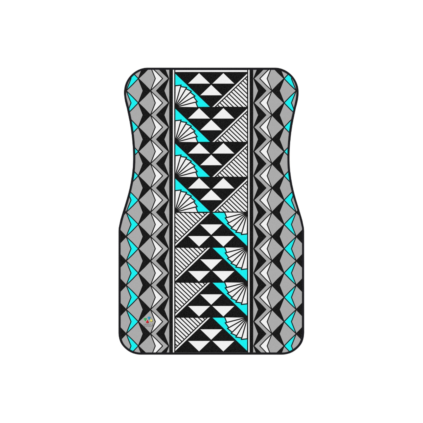 Sun and Rain in Turquoise Car Mats (Set of 4)