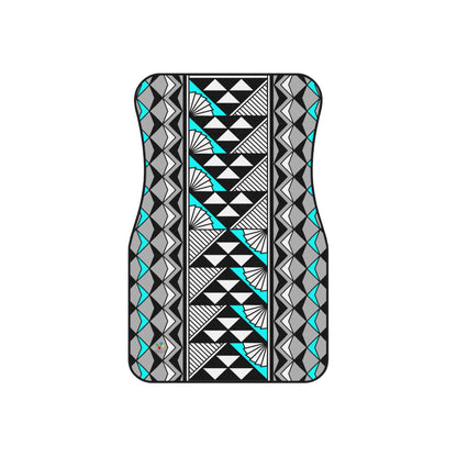 Sun and Rain in Turquoise Car Mats (Set of 4)