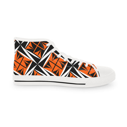 Sacred Winds in Orange High Top Sneakers