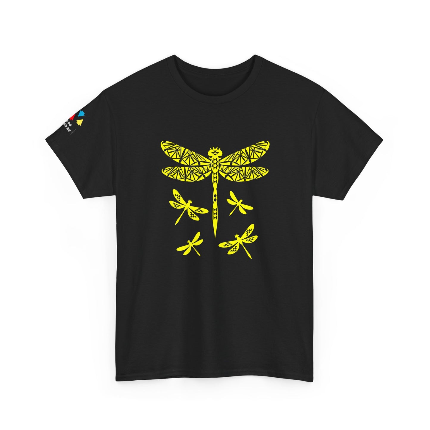 Native Dragonfly in Yellow Gildan Unisex Tee