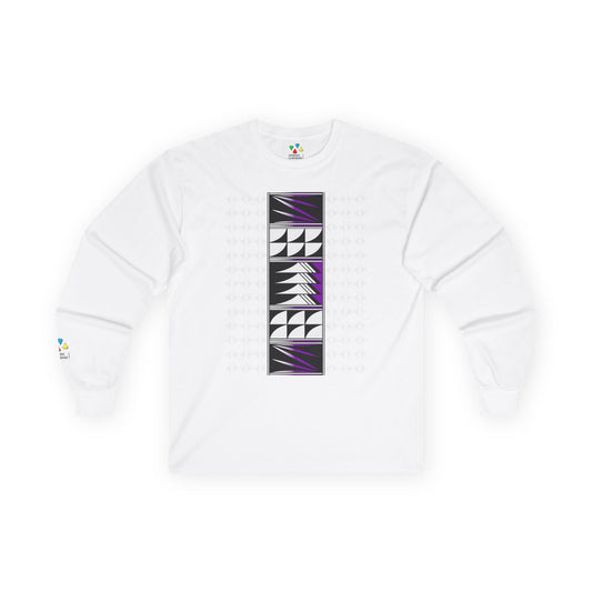 Feather Blessings in Purple Unisex Long Sleeve Tee