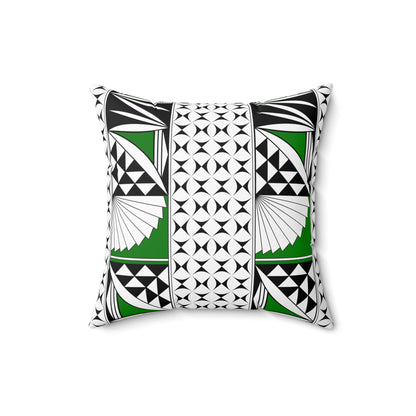 Southwest Sunrise in Green Square Pillow