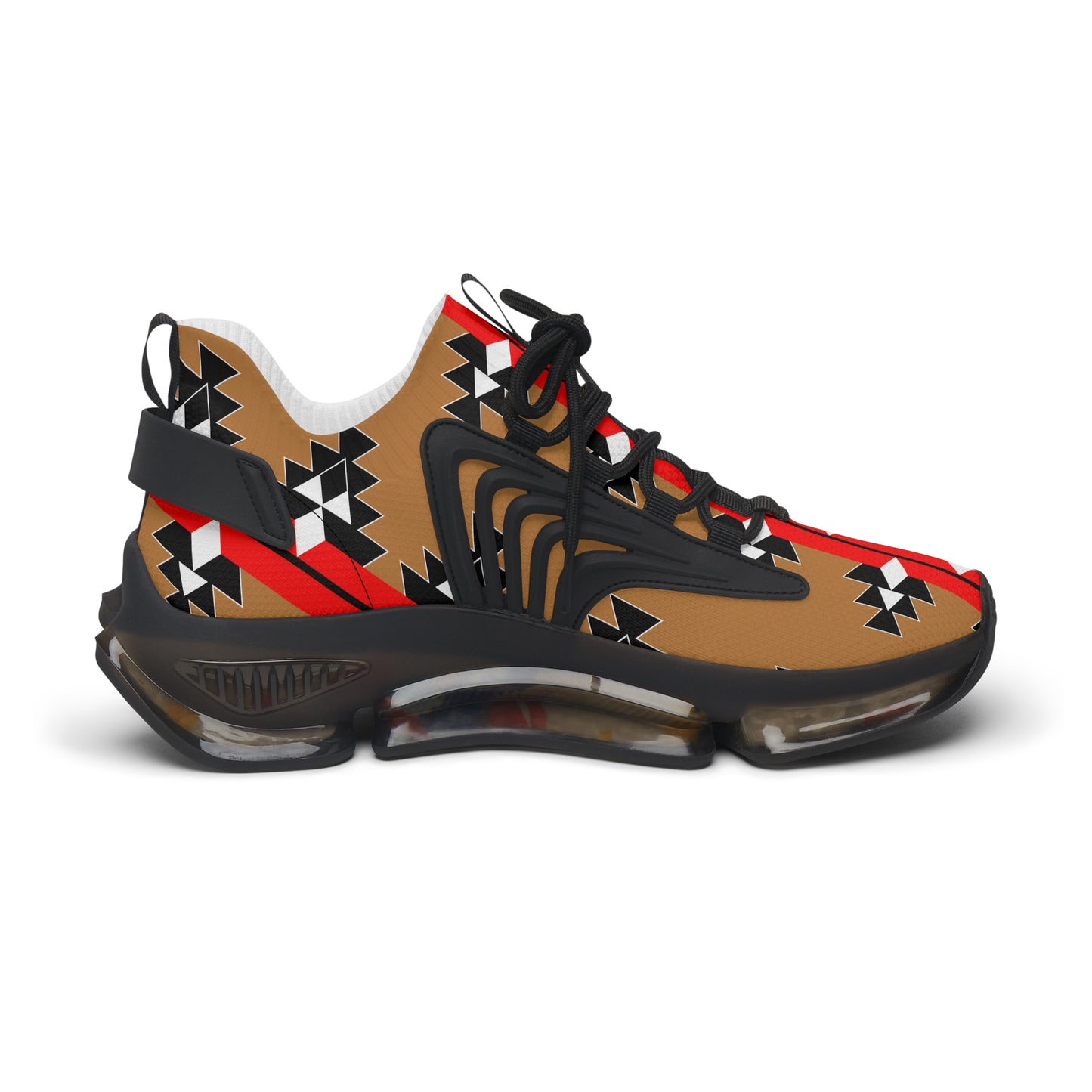 Native Woven Stories on Tan Women's Mesh Sneakers