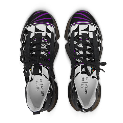 Feather Blessing in Purple Women's Mesh Sneakers