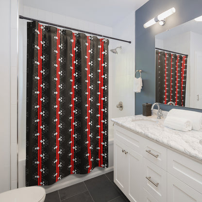 Native Stories - Red - Shower Curtains