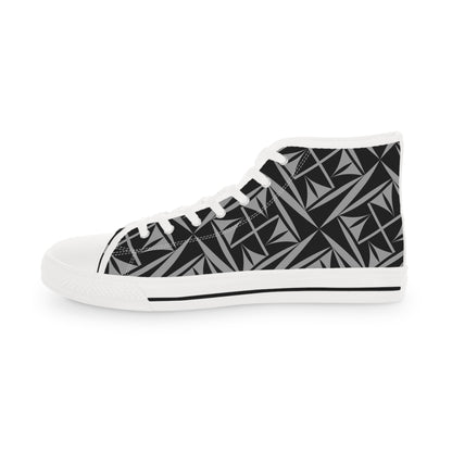 Sacred Winds in Charcoal High Top Sneakers