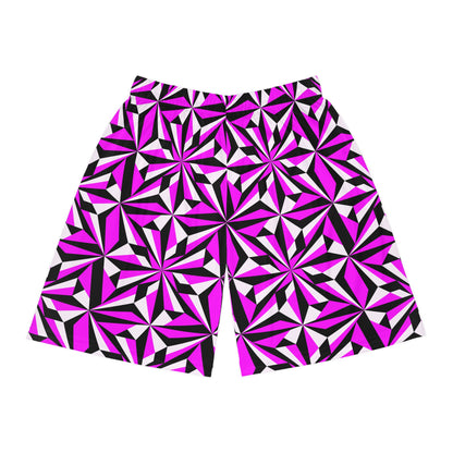 Desert Flowers in Pink Basketball Shorts