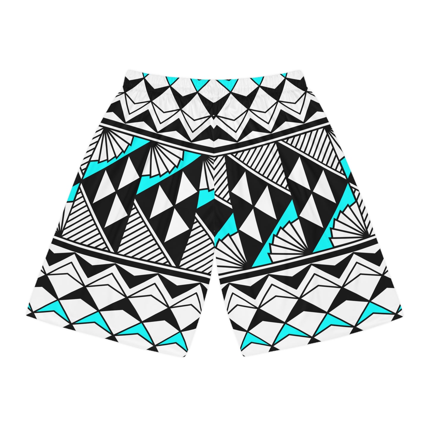 Sun and Rain in Turquoise Basketball Shorts