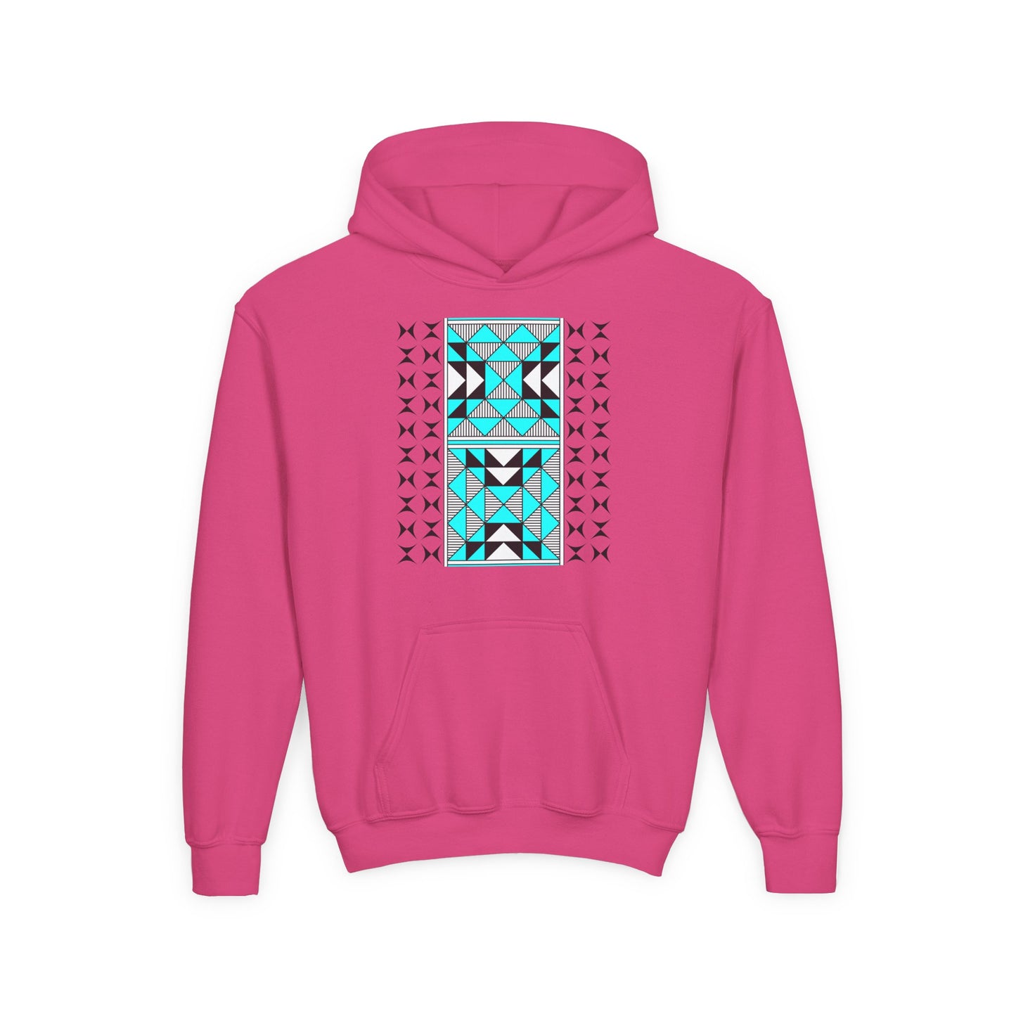 Sacred Mountains in Turquoise Youth Heavy Blend Hooded Sweatshirt