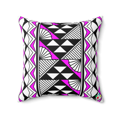 Sun and Rain in Pink Spun Polyester Square Pillow
