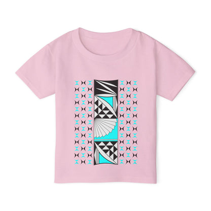 Turquoise Southwest Sunrise Toddler T-Shirt - Modern Geometric Design