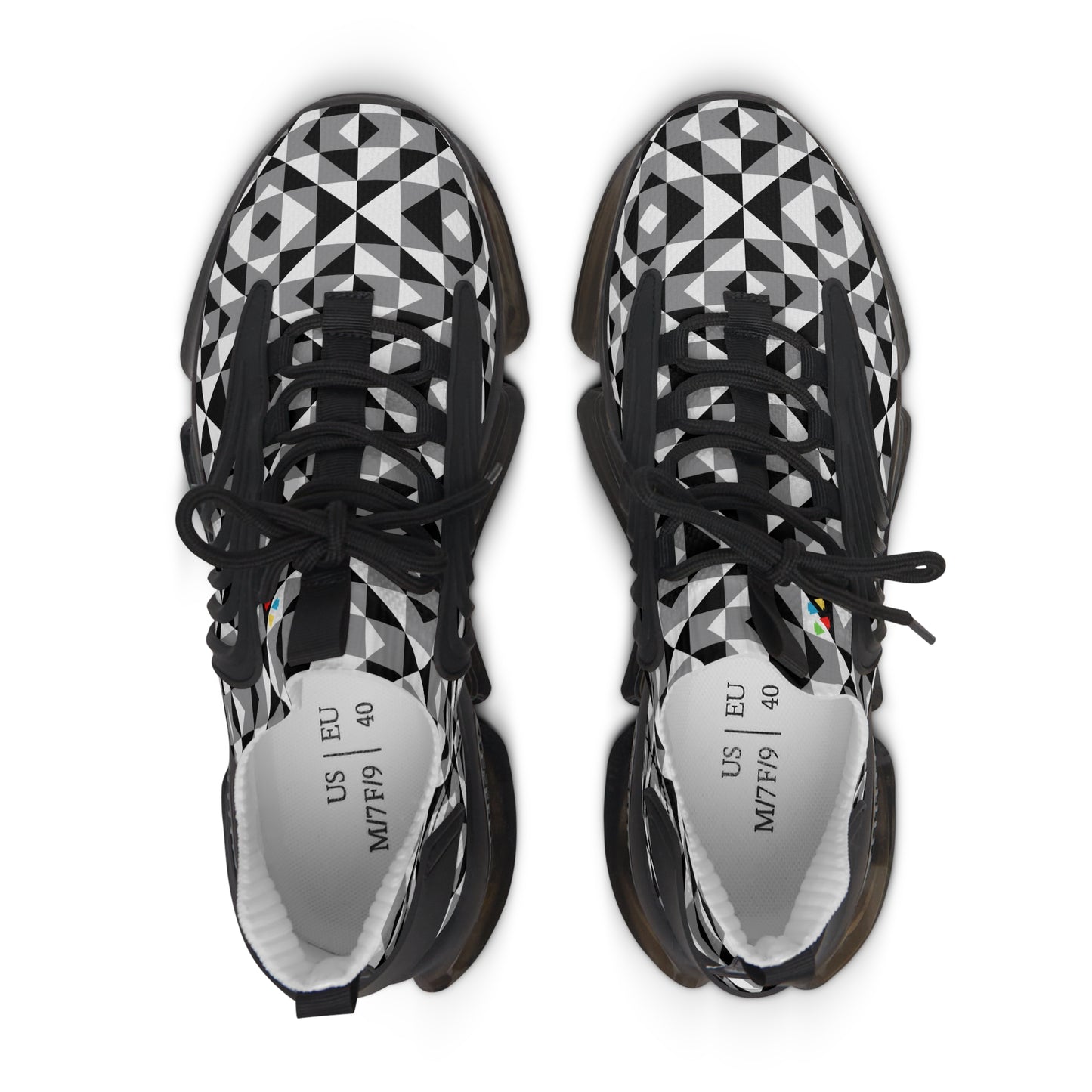Sacred Mountains in Gray Women's Mesh Sneakers