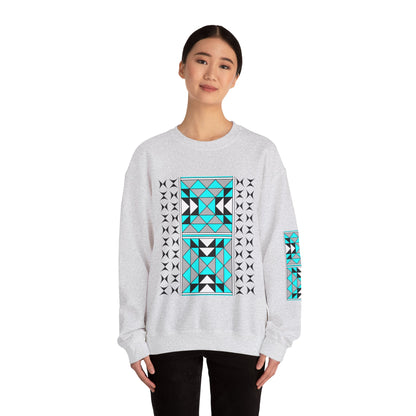 Sacred Mountains in Turquoise Unisex Sweatshirt